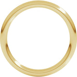 14K Yellow Gold 2 mm Comfort-Fit Full Round Band Size 4