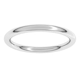 Sterling Silver 2 mm Comfort-Fit Full Round Band Size 6