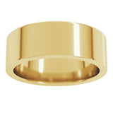 14K Yellow Gold 7 mm Comfort-Fit Flat Band Size 13