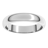 10K White Gold 4 mm Half Round Band Size 10