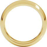 14K Yellow Gold 7 mm Comfort-Fit Half Round Band Size 9