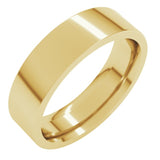 14K Yellow Gold 5.5 mm Comfort-Fit Flat Band Size 7