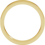 14K Yellow Gold 3 mm Comfort-Fit Flat Band Size 11