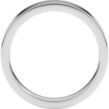 Platinum 4 mm Comfort-Fit Flat Band Size 7