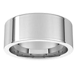 14K White Gold 8 mm Comfort-Fit Flat Band Size 8