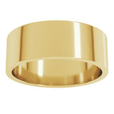 10K Yellow Gold 7 mm Flat Band Size 11