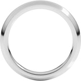 Sterling Silver 3 mm Comfort-Fit Half Round Band Size 6.5