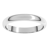 Sterling Silver 3 mm Half Round Band Size 4