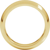 18K Yellow Gold 6 mm Comfort-Fit Half Round Band Size 12