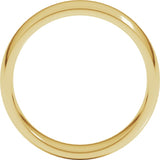 14K Yellow Gold 6 mm Lightweight Comfort-Fit Half Round Band Size 13