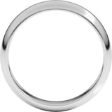 10K White Gold 5 mm Half Round Band Size 11