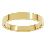 14K Yellow Gold 3 mm Ultra-Lightweight Flat Band Size 4.5