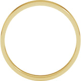14K Yellow Gold 3 mm Ultra-Lightweight Flat Band Size 7.5