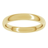 14K Yellow Gold 3 mm Comfort-Fit European-Style Band Size 8.5