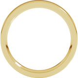 14K Yellow Gold 3.5 mm Comfort-Fit Flat Band Size 4