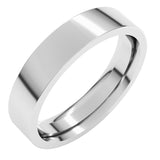 10K White Gold 4.5 mm Comfort-Fit Flat Band Size 9