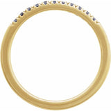 10K Yellow Gold Lab-Grown Alexandrite Stackable Ring