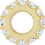 18K Yellow Gold-Plated Sterling Silver Lab-Grown Diamond Spacer Charm/Pendant