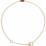 14K Yellow Gold Vermeil Lab-Grown Ruby 6 1/2-7 1/2