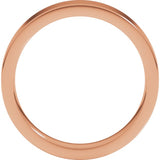 10K Rose Gold 4 mm Comfort-Fit Flat Band Size 8.5