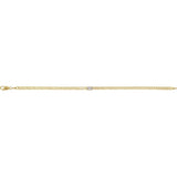 14K Yellow Gold Natural Diamond Link 7" Bracelet