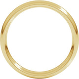 14K Yellow Gold 3 mm Comfort-Fit European-Style Band Size 11.5