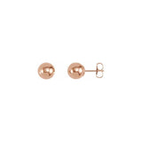 14K Rose 7 mm Ball Earrings