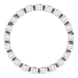 14K White 1/3 CTW Natural Diamond Eternity Band Size 7