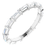Platinum 5/8 CTW Natural Diamond Eternity Band Size 7
