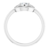 Platinum 1/3 CTW Natural Diamond Ring