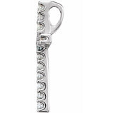 Platinum .06 CTW Natural Diamond Petite Cross Pendant