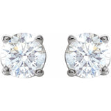 14K White Gold 1/2 CTW Natural White Diamond Earrings