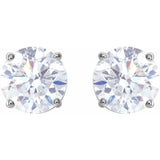 14K White Gold 2 CTW Natural White Diamond Earrings