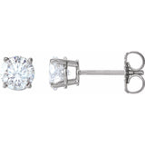 14K White Gold 1 CTW Natural White Diamond Earrings