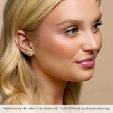 14K Yellow Gold 1 1/2 CTW Natural Diamond Cocktail-Style Earrings
