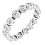 14K White 1/2 CTW Natural Diamond Eternity Band Size 5