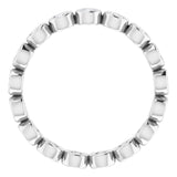 14K White 1/2 CTW Natural Diamond Eternity Band Size 5