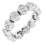 14K White 1 1/3 CTW Natural Diamond Eternity Band Size 6