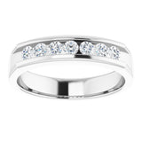 Platinum 1/2 CTW Natural Diamond Band