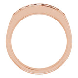 14K Rose 9/10 CTW Natural Diamond Band