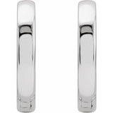 14K White Hinged 14 mm Hoop Earrings