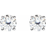 Platinum 4.5 mm Stuller Lab-Grown Moissanite Earrings