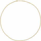 14K Yellow 1.3 mm Diamond-Cut Box 20" Chain