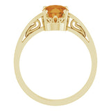 14K Yellow Natural Citrine Ring