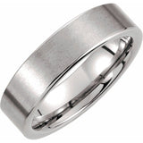 Tungsten 6 mm Comfort-Fit Flat Band Size 11