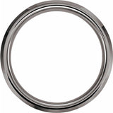 Tungsten 6 mm Beveled-Edge Inlay Band Size 11