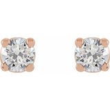 14K Rose 1/3 CTW Lab-Grown Diamond Stud Earrings