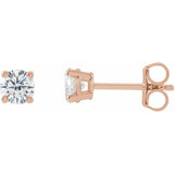 14K Rose 1/2 CTW Lab-Grown Diamond Stud Earrings