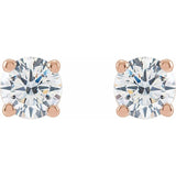 14K Rose 1/2 CTW Lab-Grown Diamond Stud Earrings