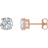 14K Rose 2 CTW Lab-Grown Diamond Stud Earrings